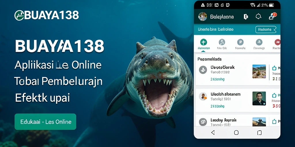 Tampilan antarmuka interaktif BUAYA138 yang memudahkan belajar Les Online.