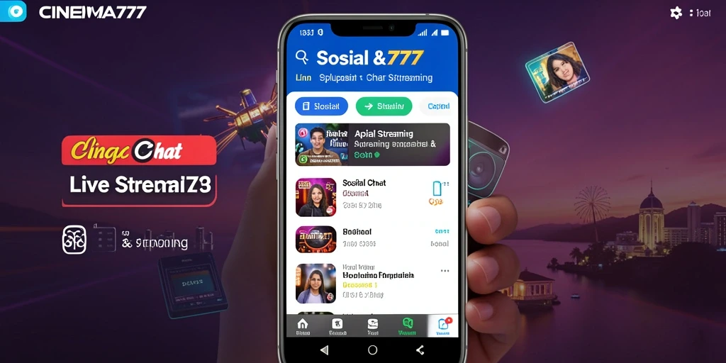 Tampilan antarmuka CINEMA777 dengan fitur Live Streaming yang menarik.