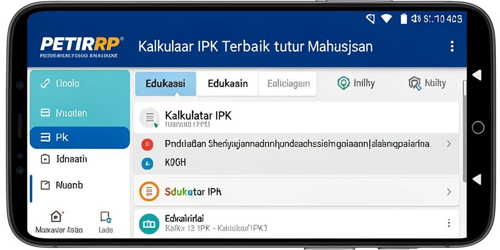 Antarmuka aplikasi PETIRRP yang sederhana dan informatif.